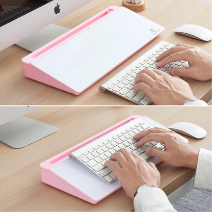 TSJ OFFICE Whiteboard Weekly Dry-Erase-Board - Desktop White Board Calendar Desk Organizers with Accessories Computer Keyboard Stand with Drawer, for Office, Home, School Supplies - White Calendar