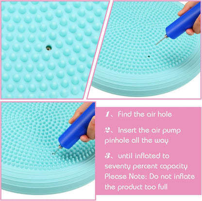 Libima 8 Pcs Wiggle Seat Inflated Wobble Cushion Sensory Seat Flexible Balance Board Balance Disc for Kids Men Women Physical Exercise Improving Posture Home Office Classroom
