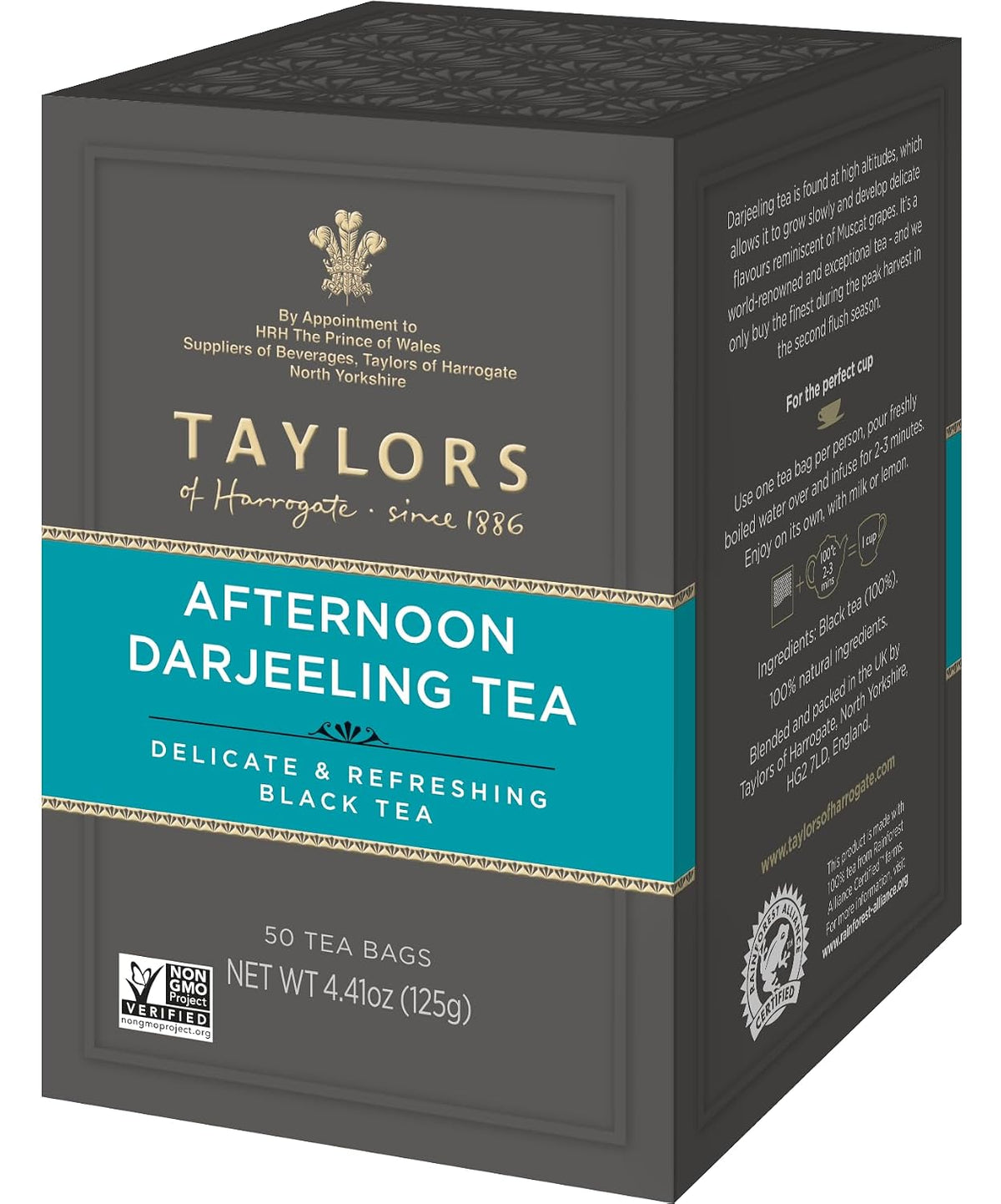 Taylors of Harrogate Afternoon Darjeeling Black Tea, 50ct (Pack of 6)