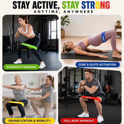 WIKDAY Resistance Bands for Working Out Exercise Loop Bands Workout Bands Set for Men Women Body Stretching, Crossfit Training, Home Workout, Physical Therapy, Booty Legs, Set of 5