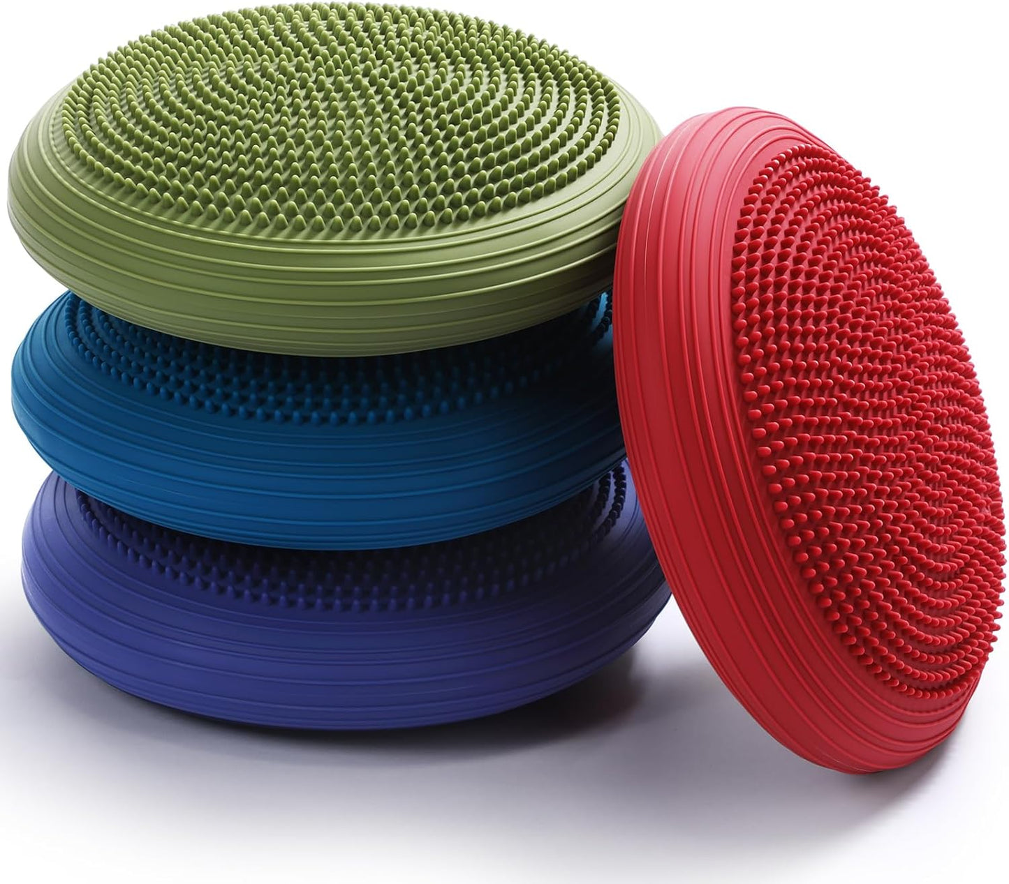 Libima 4 Pcs Wiggle Seat Inflated Wobble Cushion for Sensory Kid 13 Inches Balance Disc Flexible Seating for Classroom Sensory Pad for Chair Wiggle Cushion