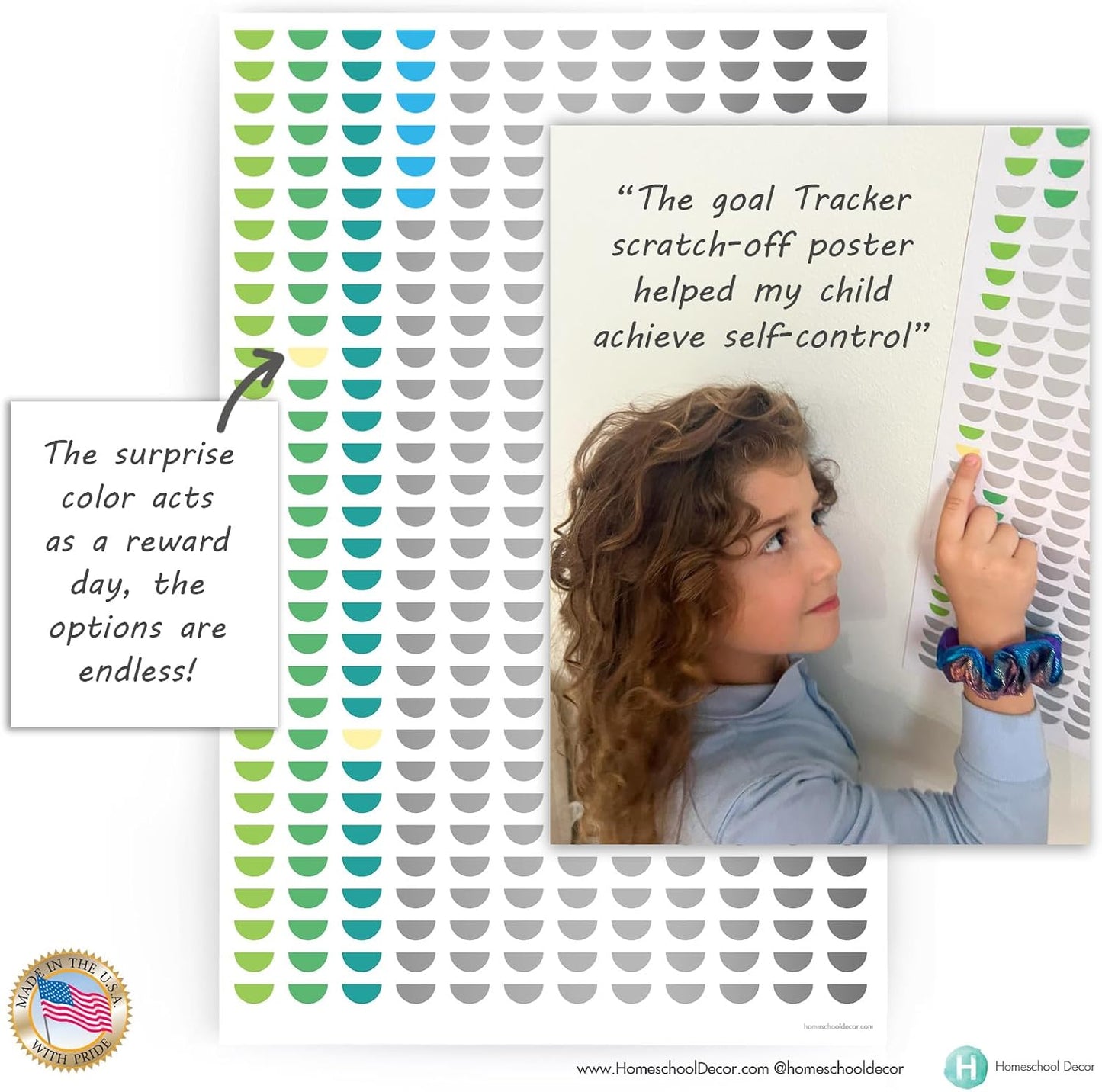 Goal Tracker Calendar Chart with reward days - Self growth wall art - Scratch Off Calendar with Hidden Motivations - Lose weight poster Scratch Off - Goals poster Goal - Planner Mindset new year gift