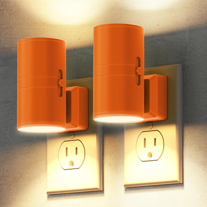 Briignite Night Lights Plug into Wall, Modern LED Night Light Plug in, Dusk to Dawn Sensor,Amber Night Light 0-100LM Adjustable Brightness, Dimmable NightLight for Hallway, Bedroom, Stairway, 2 Pack