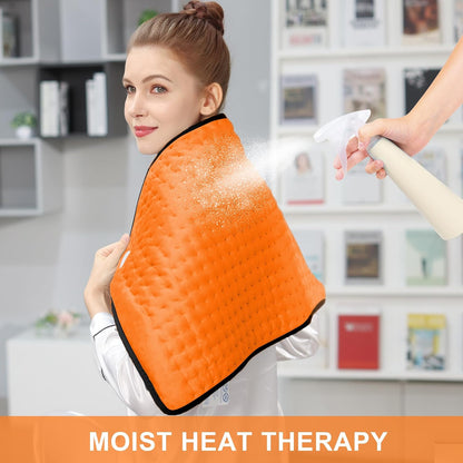 Deepsoon Heating Pad,Electric Heating Pads for Back,Neck,Moist Heating Pad for Abdomen Shoulder Knee Legs,Dry/Moist Heat&Auto Shut Off,Fathers Day Dad Gifts for Men Birthday,Light Gray,24x12 Inch