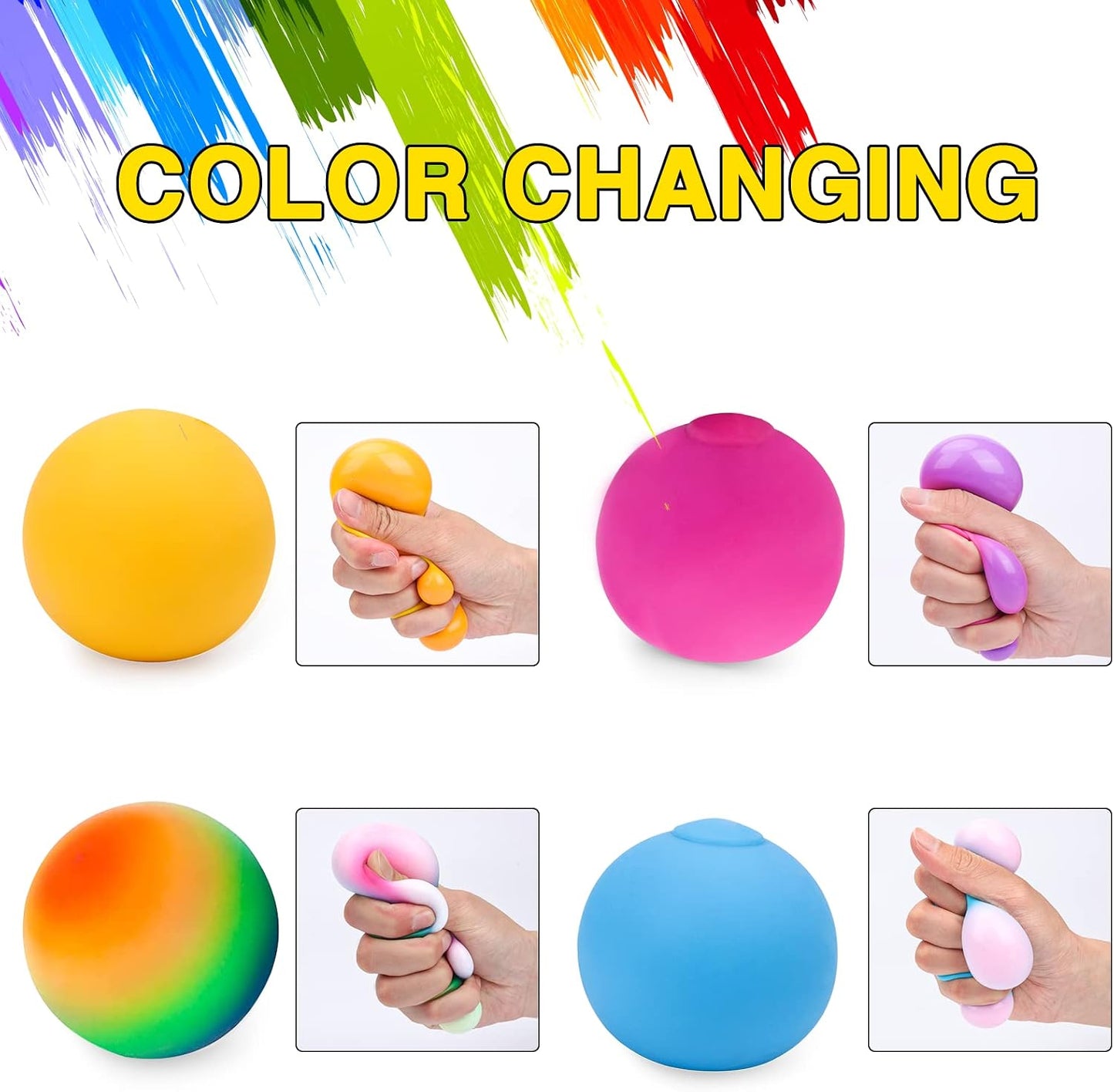 36 Pack Stress Balls, Squishy Balls, Squishy Fidget Stress Relief