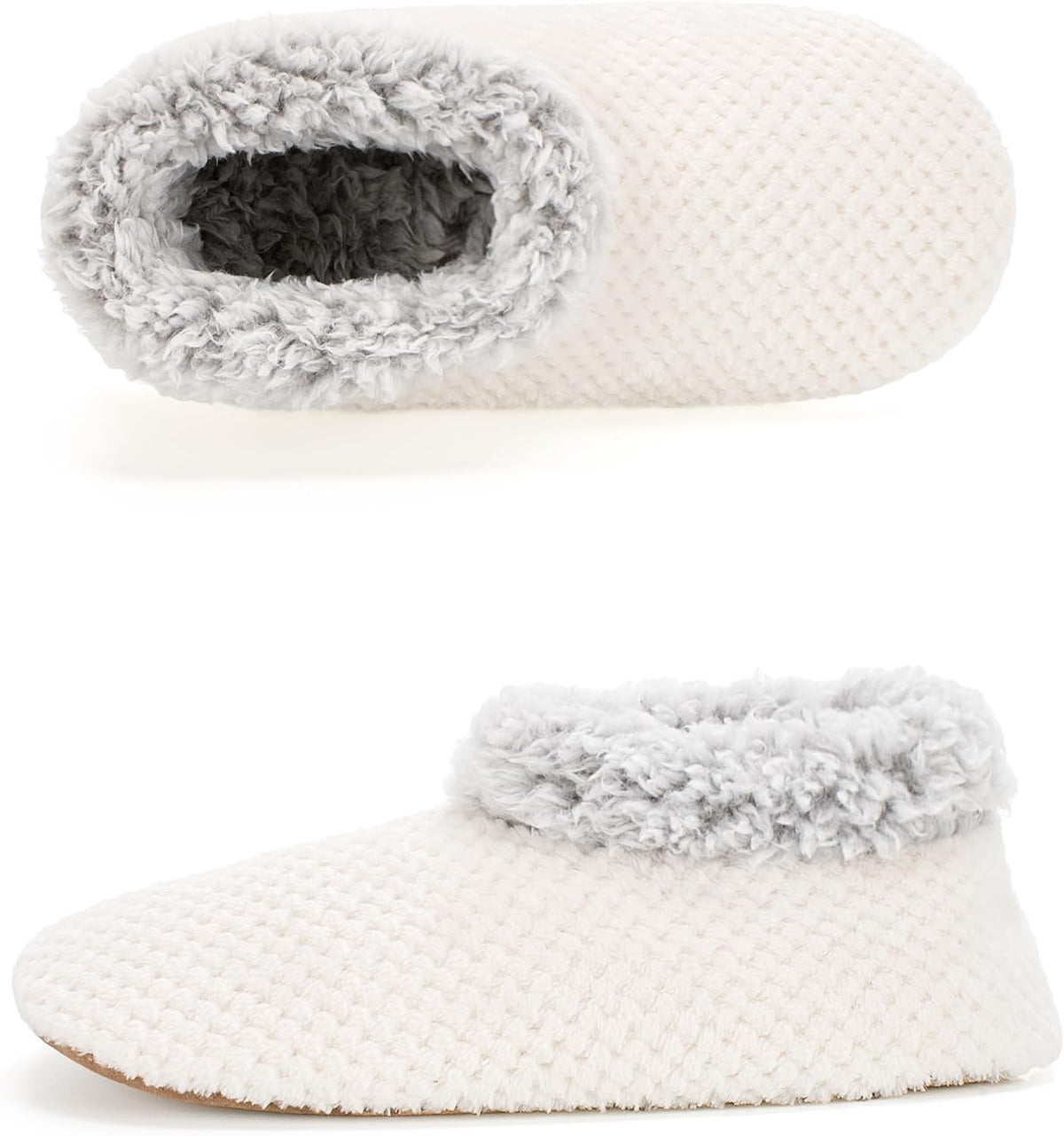 Cozylook Fuzzy Slippers for Women Indoor Soft Sole Slipper Socks