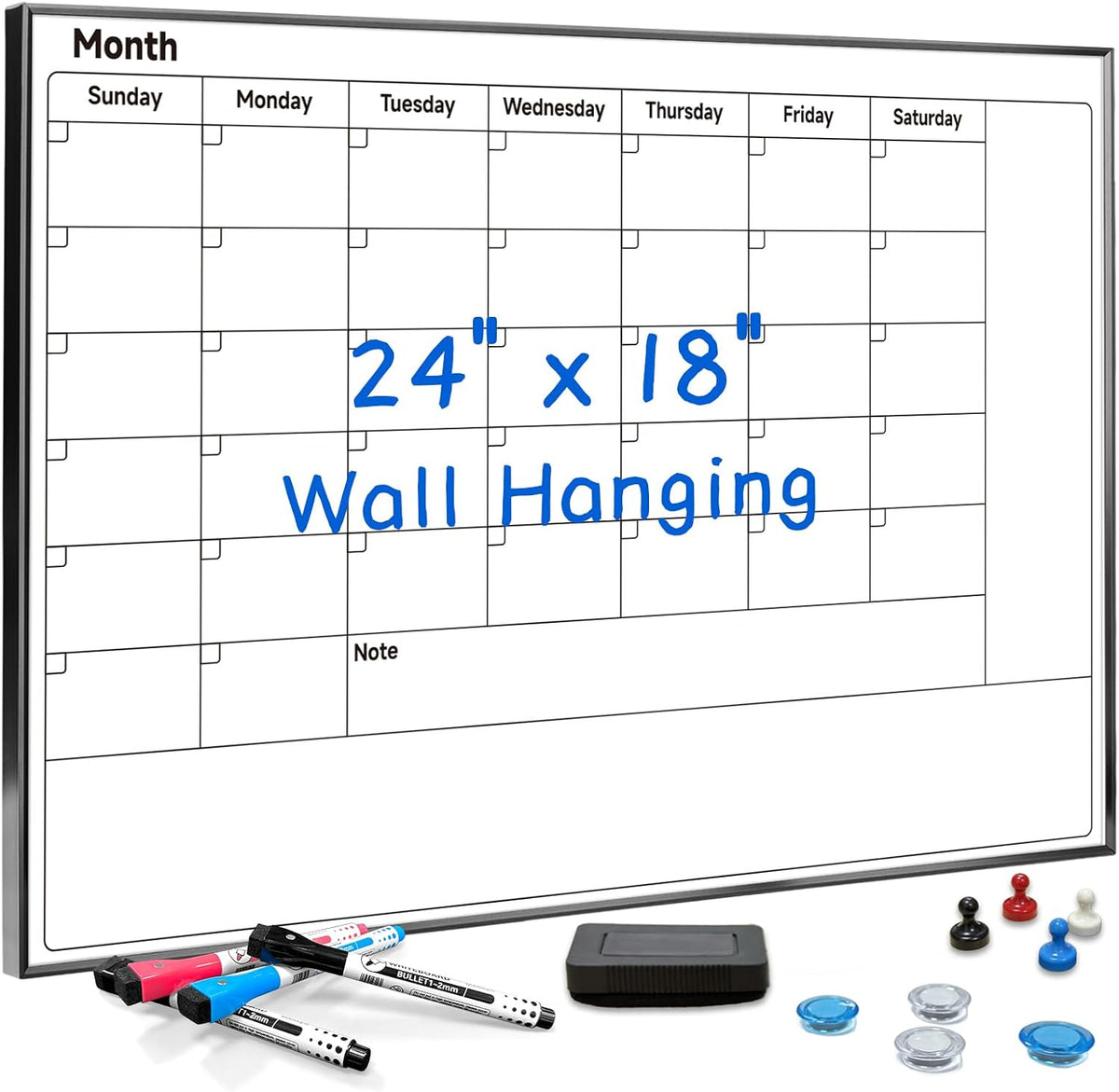 Weekly Calendar Whiteboard 16"x12" with Handle