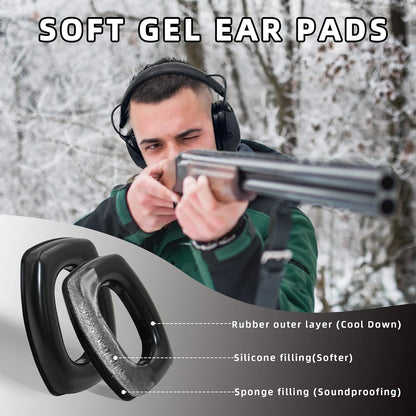 ZOHAN EM054 Electronic Ear Protection for Shooting Range with Sound Amplification Noise Reduction, Ear Muffs for Gun Range