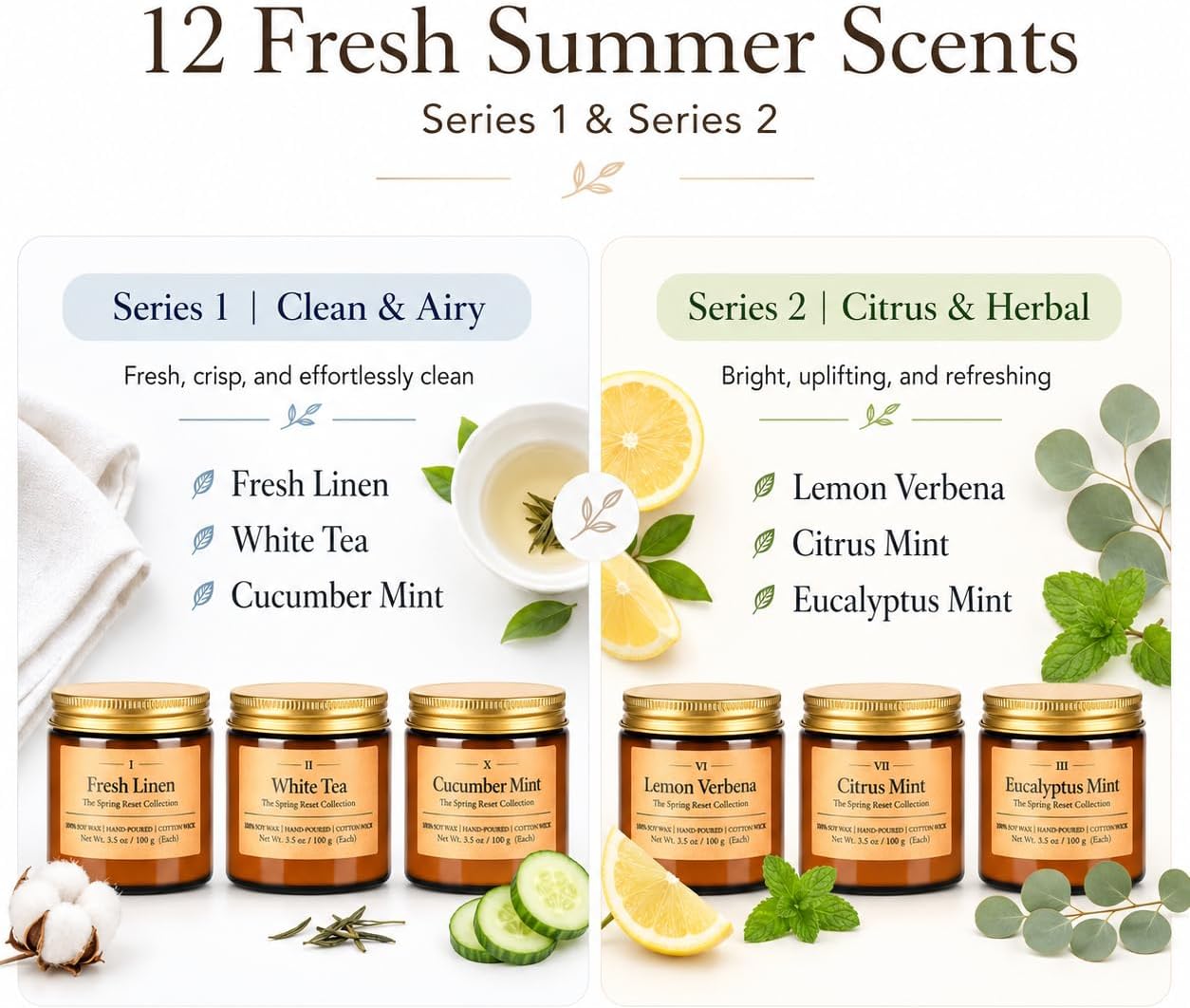 Scented Candles Gift Set,12 Pack Aromatherapy Candles for Home Scented, Aromatherapy Jar Candle Gifts for Women, Natural Soy Wax Amber Candle Set, Scented Candles Set for Birthday Present