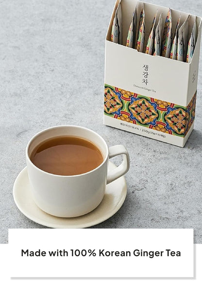 Korean Food Damccot Ginger Tea Sticks, Concentrated Extract, 250g