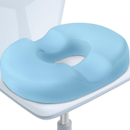 BlissTrends Donut Pillow Seat Cushion,Donut Chair Cushions for Postpartum Pregnancy & Hemorrhoids,Tailbone Pain Relief Cushion,Memory Foam Lifting Cushions for Office&Home Chairs (Black)
