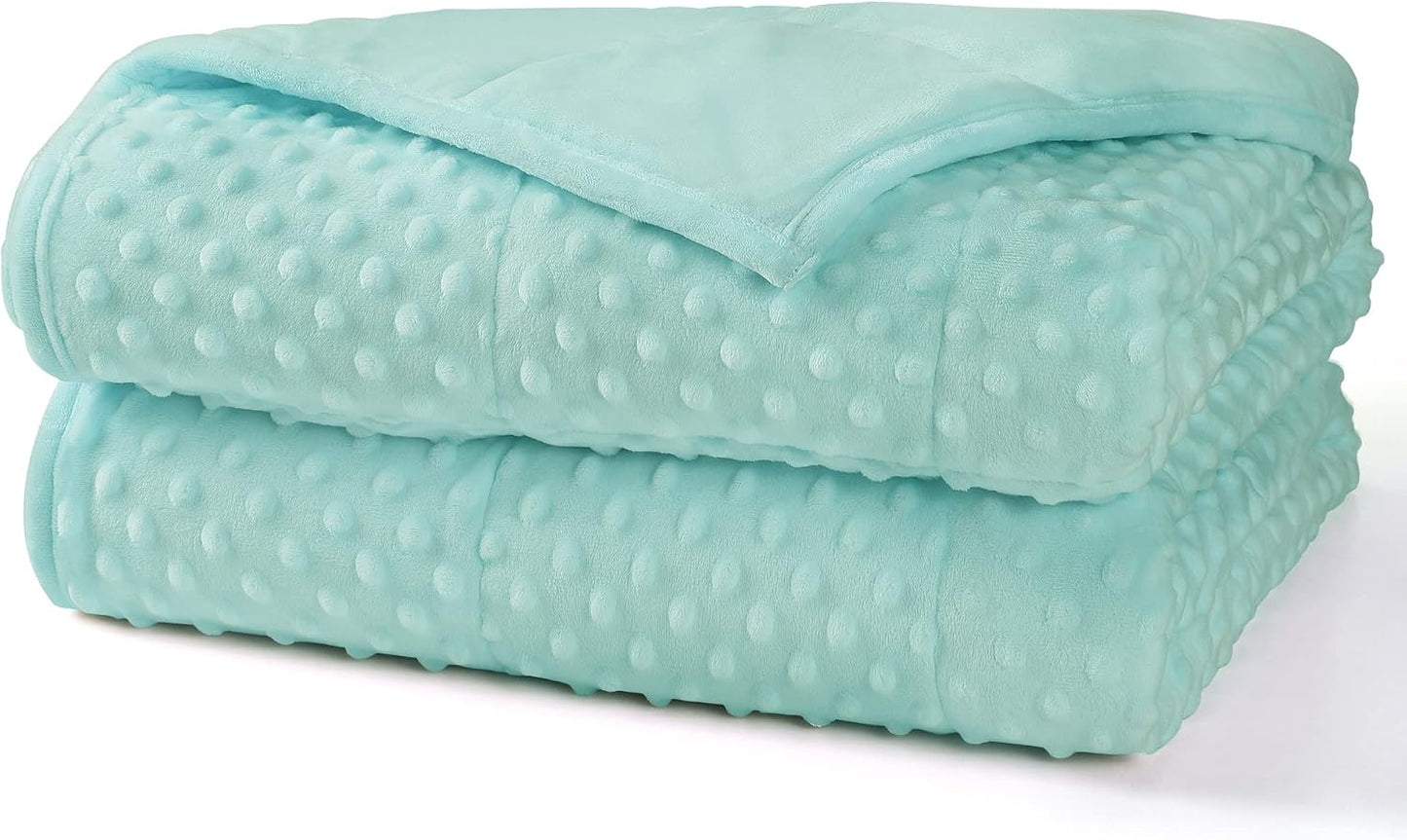 Alomidds Weighted Lap Blanket 7lbs, Cozy Luxury Breathable Weighted Blanket for Adults, Weighted Lap Pad for Travel, Relaxation, Sleeping, Purple, 29" x 24"