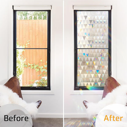 LUTE Blackout Window Film Removable Window Tint for Home Privacy Black 17.5" x 78.7", Static Cling for Inside Dark Sunlight Blockers Darkening Light Blocking for Bedroom Home Theater Garage