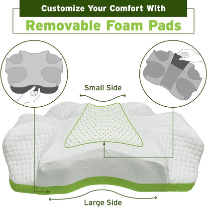 EnduriMed CPAP Pillow for Side Sleeping - Adjustable Memory Foam CPAP Pillows for Side & Back Sleepers - Eligible for Better Sleep with CPAP Machine