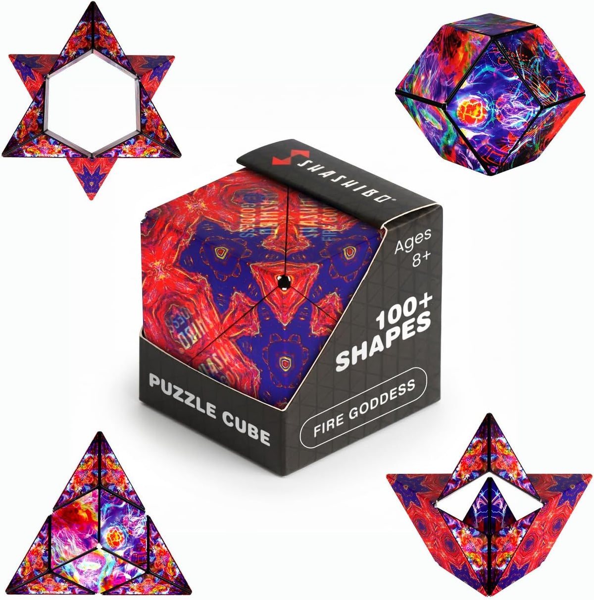 Shashibo DODECA Magnetic Puzzle Cube, Stress Relief Fidget Toy - Colors A