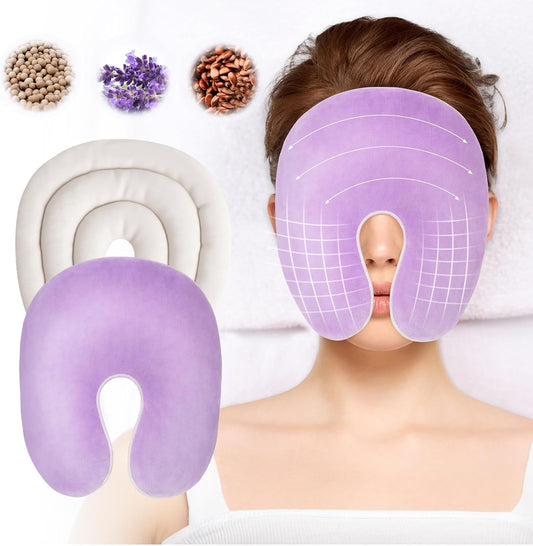 NEWGO Face Heating Mask, Moist Heat for Sinus & Migraine, Purple