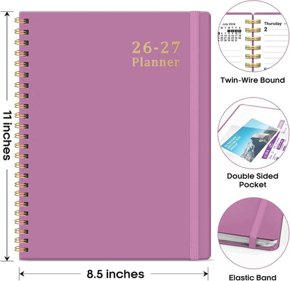 Planner 2026-2027, 8.5" x 11" Weekly and Monthly Academic Year Planner Calendar, July 2026 - June 2027, Hardcover Large School Planning Agenda With Tabs, Perfect for School & Office Supplies, A4, Green