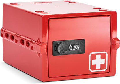 Lockabox Mini™ | Small Lock Box with Combination Lock (Half Letter Sized) | Mini Lockable Box for Small Medicines, Snacks & Mobile Phones | External Size 8.8 x 6.1 x 4.7 Inches (Crystal)