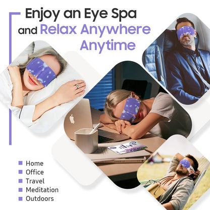 BeHoomi 30Packs Steam Eye Mask, Heated Eye Mask Warm Compress for Eyes, Self Heating Warm Eye Masks Disposable Steam Mask for Home Sleep, Spa, Travel Essentials & Relaxation Gifts (Chamomile)