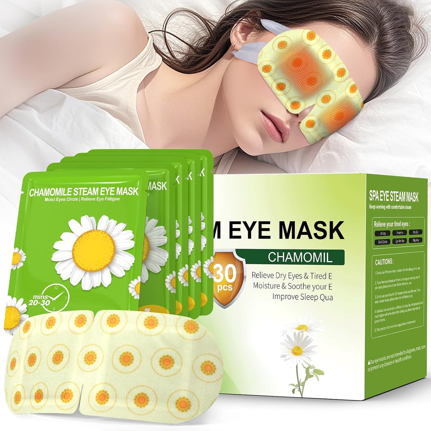 16 Packs Steam Eye Mask,Warm Eye Compress for Dry Eyes Sleep Mask,Hot Auto Heated Eye Masks Relaxing Items for Women Moist Heat for Eyes Soothing Eye Fatigue,Disposable EyeMask for SPA Essentials