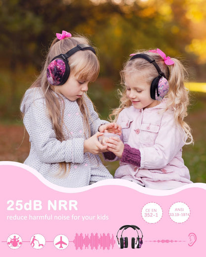 ZOHAN EM030 Kids Ear Protection, Noise Cancelling Headphones Ear Muffs for Autism Sensory, Safety Noise Reduction Hearing Protection for Monster Truck/Concerts/Fireworks/Air Shows