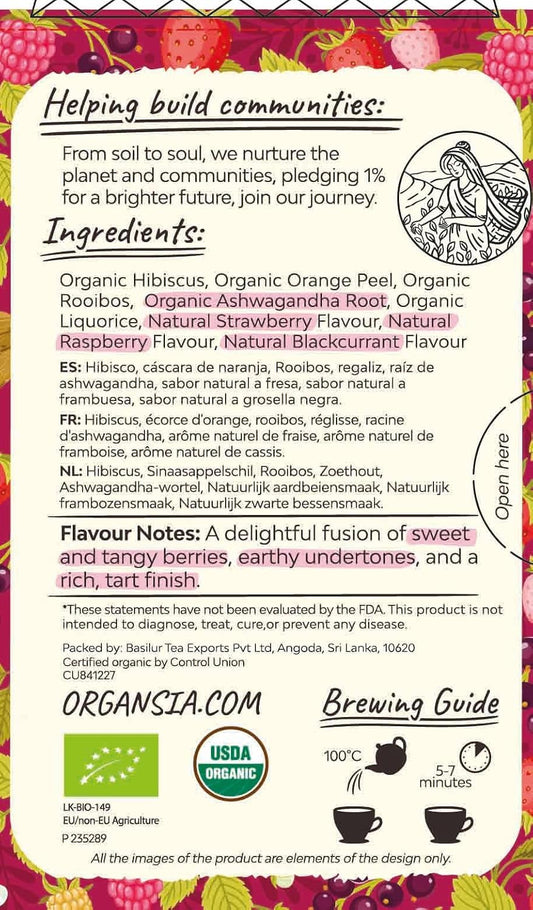 Organsia Herbal Tea-Very Berry with Ashwagandha Flavor