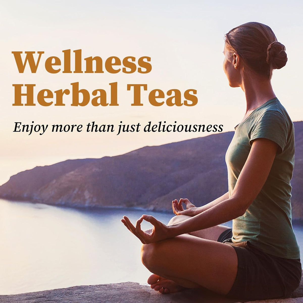 FullChea Lemon Ginger Tea Bags, 50 Counts, Non-GMO, Caffeine-Free