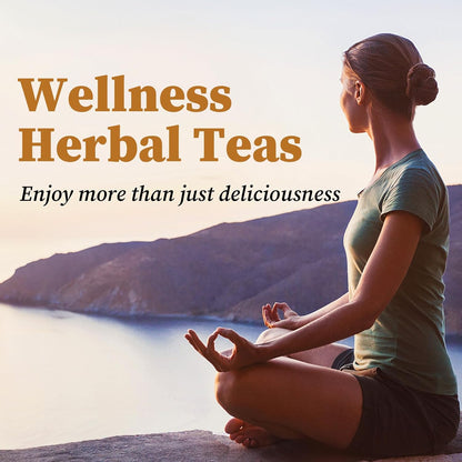 FullChea Lemon Ginger Tea Bags, 50 Counts, Non-GMO, Caffeine-Free