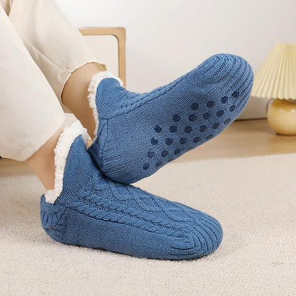 Unisex Fluffy Fuzzy Warm Slipper Socks for Men Women, Thick Fleece Lined Non-Slip Socks Indoor Floor