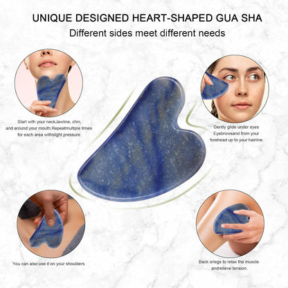 Jade Roller for Face, Facial Roller Massager Skin Care Tool, Gua Sha Facial Tools for Face, Neck, Eyes, Reduce Puffiness of The Skin - White