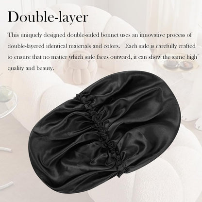 Satin Bonnet Double Layer Silk Bonnet for Sleeping Women for Natural Curly