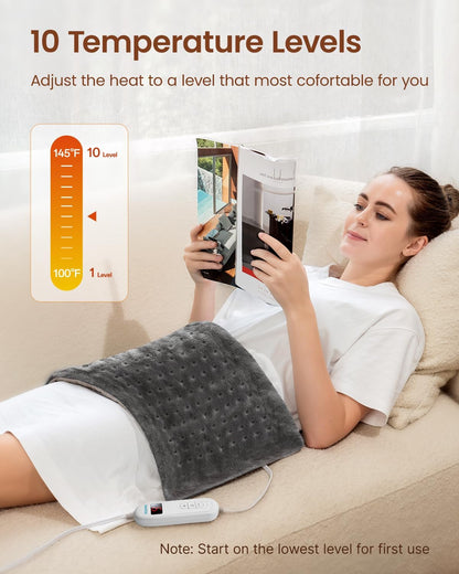 RENPHO Electric Heating Pad for Back with 10 Heat Levels