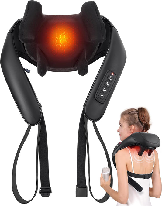 MASGRE Shiatsu Neck and Shoulder Massager with Heat for Pain Relief