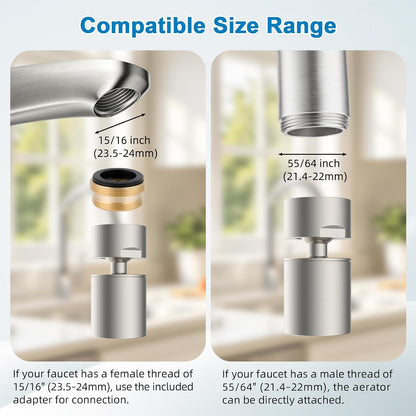 Hibbent NSF/ANSI/CAN 61 & cUPC Certified Faucet Aerator, Chrome