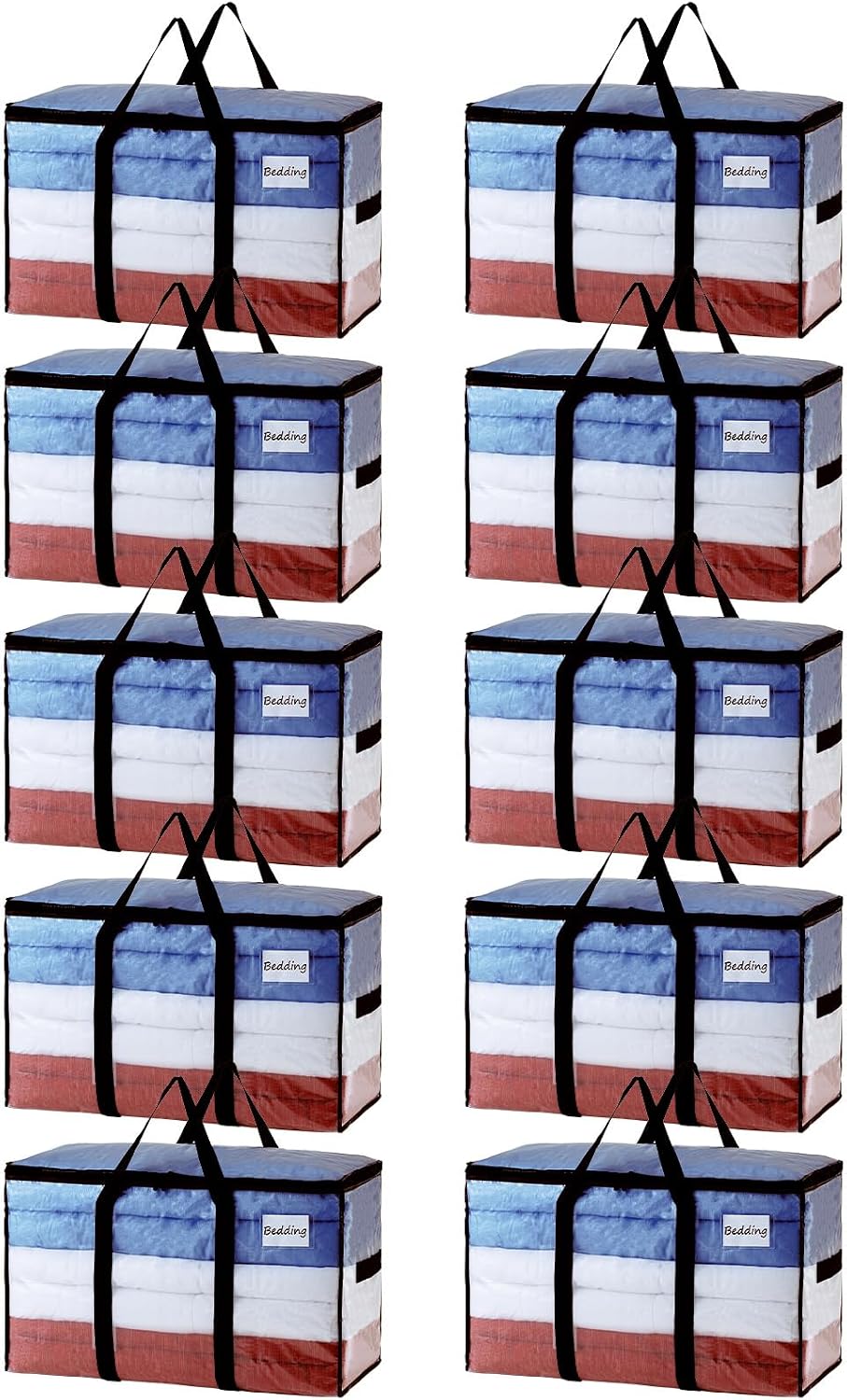 TAILI Blue Extra Large Moving Bags,Storage Bags with Visible Window