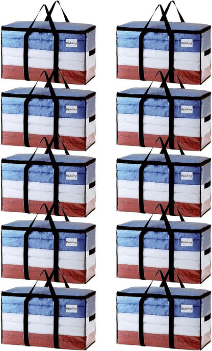 TAILI Blue Extra Large Moving Bags,Storage Bags with Visible Window