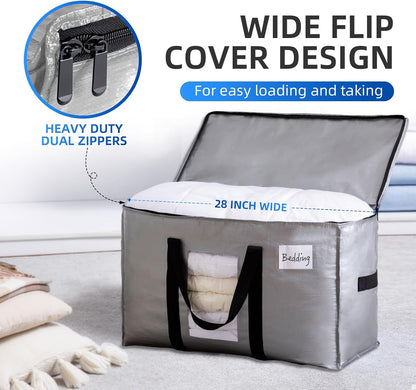 TAILI Blue Extra Large Moving Bags,Storage Bags with Visible Window