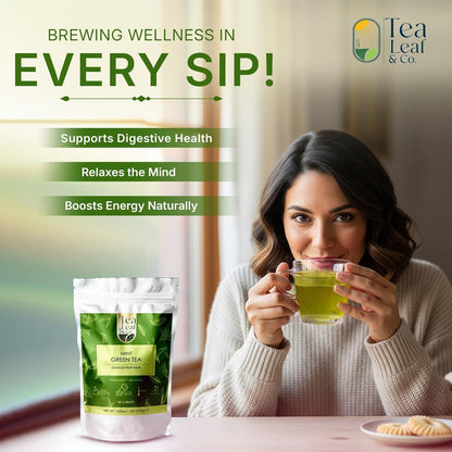 Mint Green Tea (200 gm / 7 oz), Natural Herbal Infusion, 100 Tea Bags