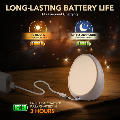 G Keni Nursery Night Light for Baby, Portable LED Touch Night Lamp for Kids and Adult, Breastfeeding, Sleep Aid, USB Rechargeable Nursing Lamp, Bedside Dimmable Warm Night Light, Soft Eye Caring