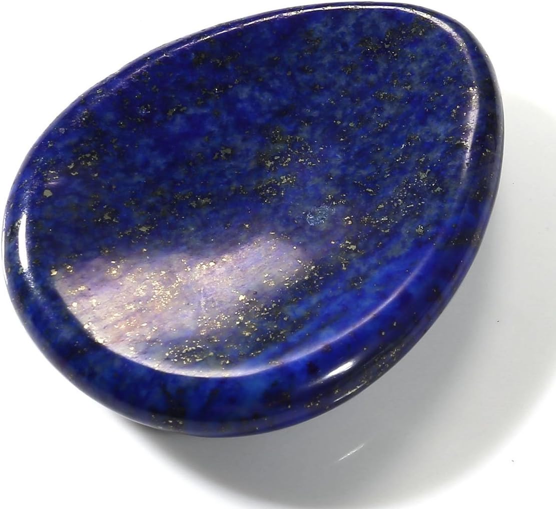 CrystalTears Tiger's Eye Thumb Worry Stone Healing Crystal Pocket Palm Stone Worry Stones for Anxiety Stress Relief