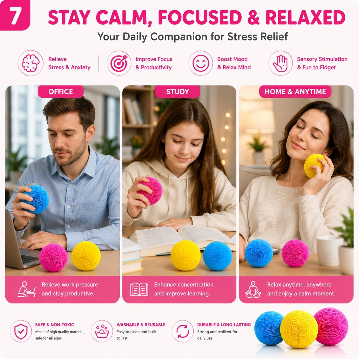 1pcs Blue Stress Squishy Ball Squishies Stress Relief Fidget Toy for Kids & Adults, Squeeze Cute Slow Rise Sensory Birthday Gift Party Favors