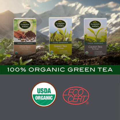 Garden of the Andes Kosher Organic Green Tea, 120 Bags