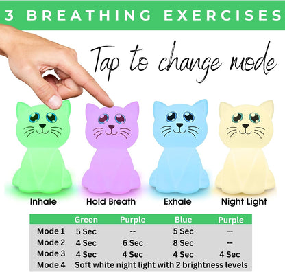 Calm Collective Peaceful Panda Breathing Trainer Light for Calming Stress, Anxiety Relief Items for ADHD, Mindfulness Meditation Tools for Depression, Great Self Care and Mental Health Gifts