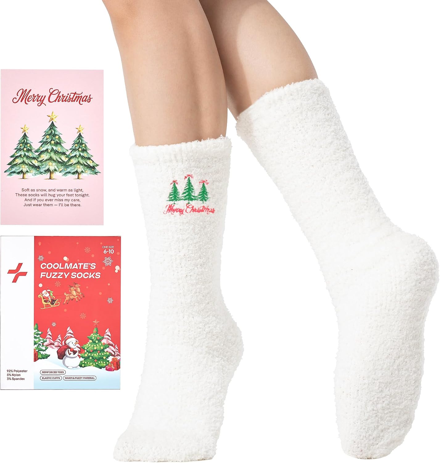 COOLMATE Fuzzy Socks for Women Gift Box – Cozy Soft Cloud Socks for Spa Home, Mother’s Day Gifts for Mom Grandma