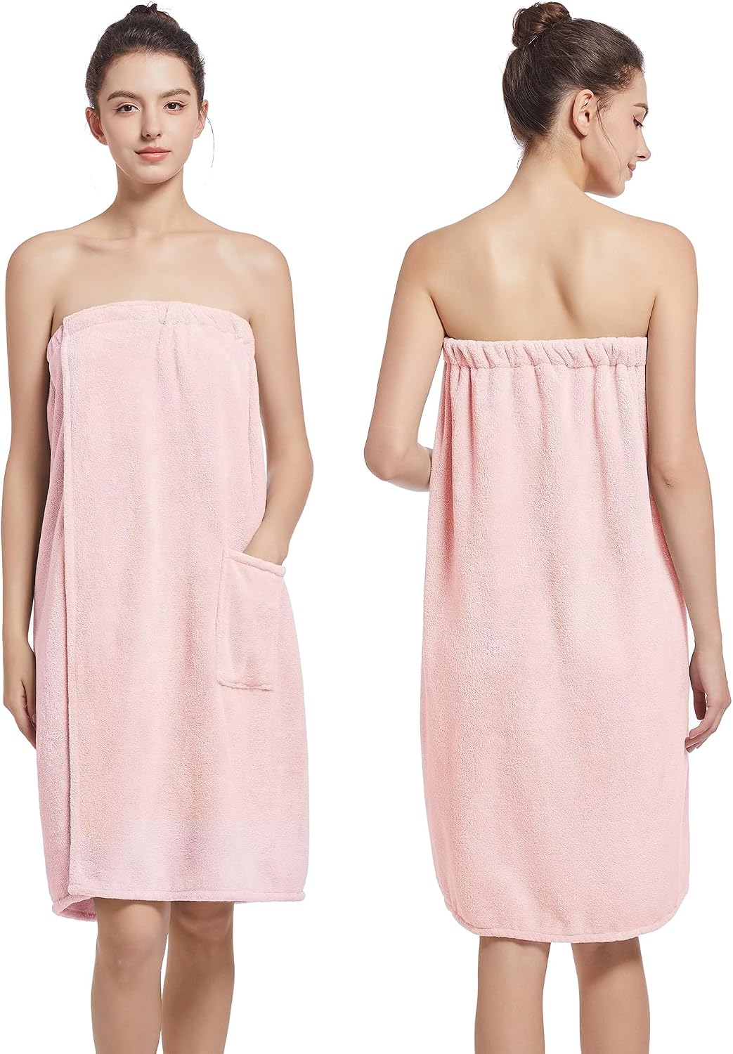 Women'S Soft Wrap Towel Full Length，Bath Robe After Shower Female Plush Long，Spa Bathrobes Lightweight With Pockets