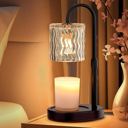 Candle Warmer Lamp Electric Timer: Dimmable Candles Warming Lamps - Height Adjustable Burner Jar - No Flame Scented Melts Wax - All Candle Jars Home Decor Table Light