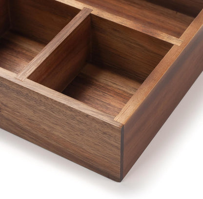 Tea Bag Holder, Acacia Wood Tea Bag Storage Organizer, Tea Candy Basket