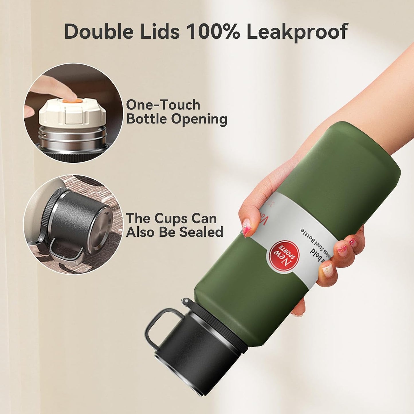 Stainless Steel Insulated Tea Infuser Bottle, Vacuum Insulated Water Bottle, Tea Tumbler with Separate Tea Compartment, 24-Hrs Insulation Commute Travel (White,32oz/1000ml)
