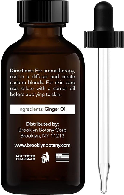 Brooklyn Botany Lavender Essential Oil - Huge 4 Fl Oz - with Glass Dropper - for Aromatherapy and Diffuser