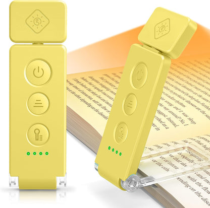 Glocusent Eye-Caring 12 LED Book Light, Compact Rechargeable Reading Light